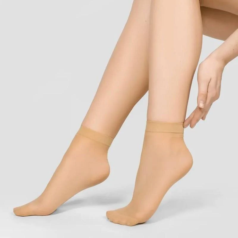 Sosete Dame matase (bej,negru,natural) 2