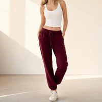 Pantaloni sport Dame cu manset bordo (48-58)