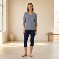 Set Dame tricou cu pantaloni 3 sferturi (50-60)