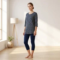 Set Dame tricou cu pantaloni 3 sferturi (50-60)