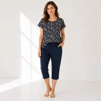 Set Dame tricou cu pantaloni 3 sferturi mix (50-60)