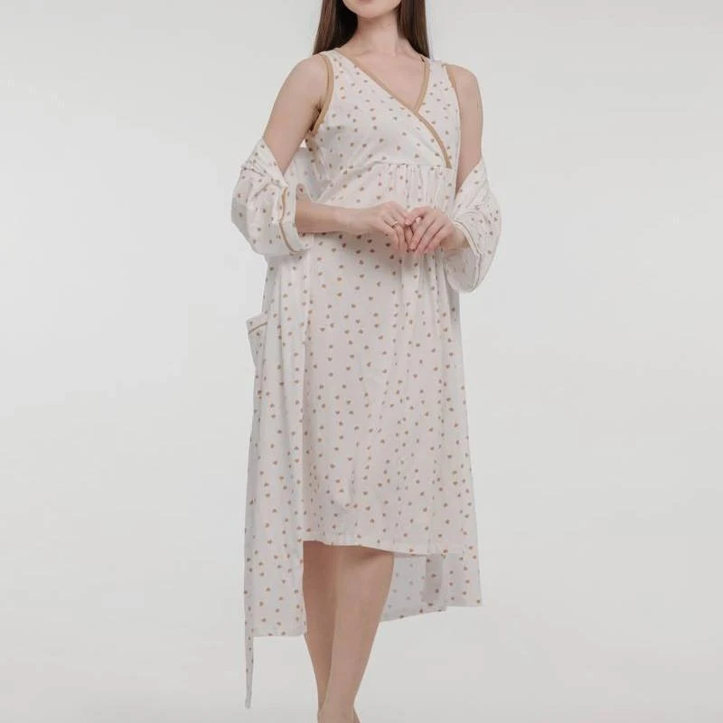 Set Dame (halat cu camasa de noapte) (S-2XL) 3