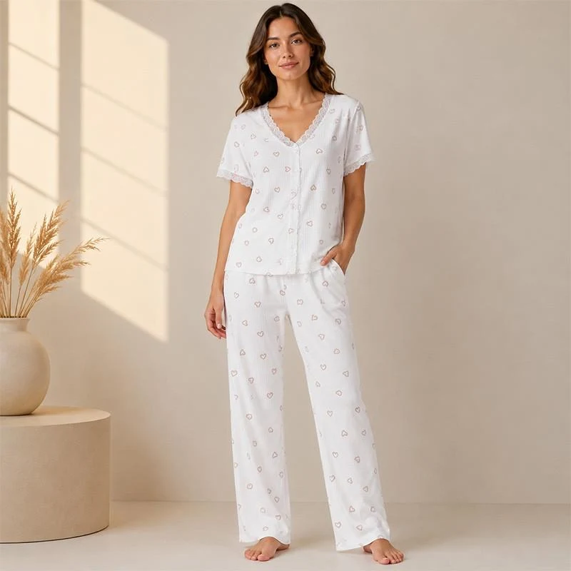 Женская пижама (футболка+штаны) (S-2XL) 4
