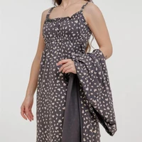 Set Dame (halat cu camasa de noapte) (S-2XL) 2