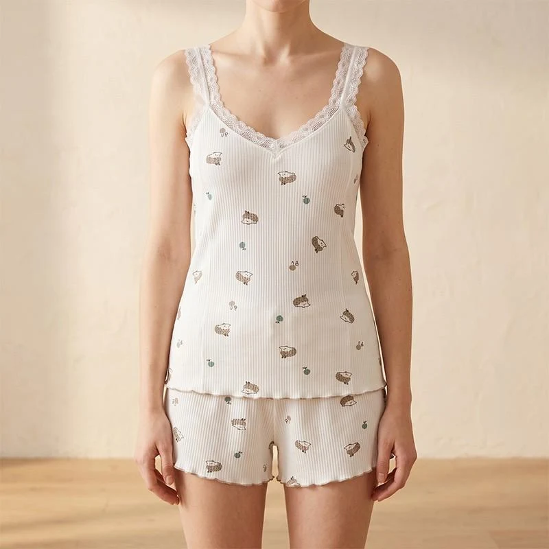 Женская пижама (майка+шорты) (S-2XL) 6