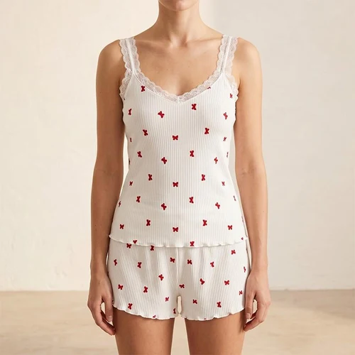 Pijama Dame (maiou cu sorti) (S-2XL)