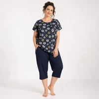 Set Dame tricou cu pantaloni 3 sferturi (50-60)