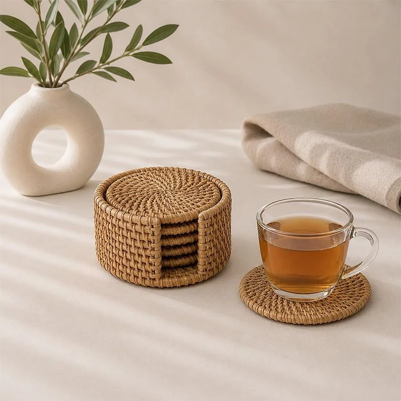 Set suporturi impletite pt pahare 10 cm (6 buc) 2