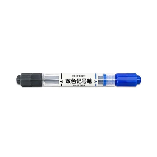 Marker permanent dublu negru-albastru/1152/12