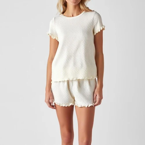Pijama Dame (tricou cu sorti) (S-2XL)