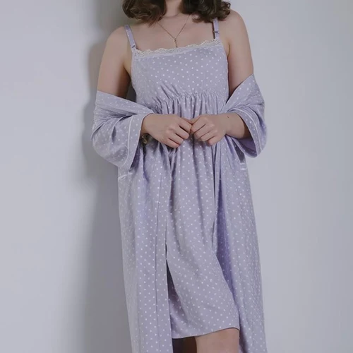 Женский комплект (халат с ночнушкой) (S-2XL)