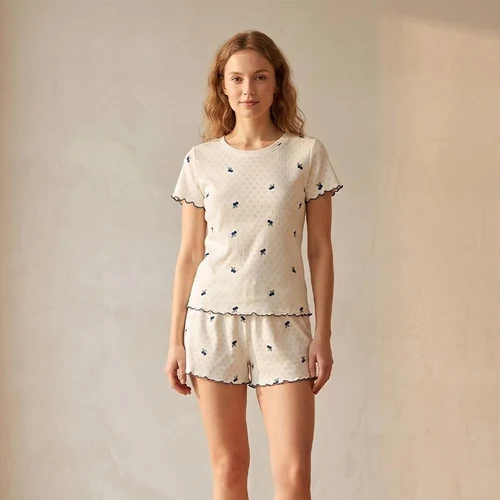 Pijama Dame (tricou cu sorti) (S-2XL)
