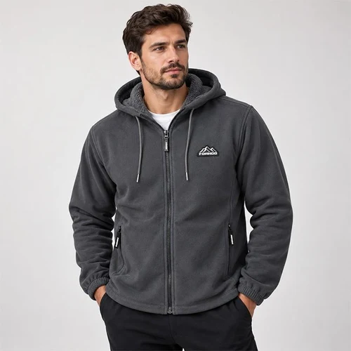 Hanorac Barbati cu gluga,fermuar (XL-5XL)